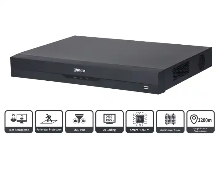 16Kanal DVR Rekorder 5in1 Analog AHD TVI CVI und IP 16+8Kanal P2P ONVIF Begrenztes Angebot