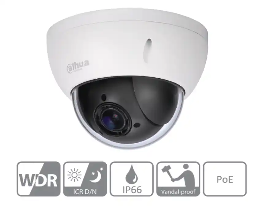 Neu Im Sortiment 2MP PTZ IP LAN Kamera 3-11mm Netzwerkkamera 4x Opt-Zoom IP66 IK10 PoE SD22204DB