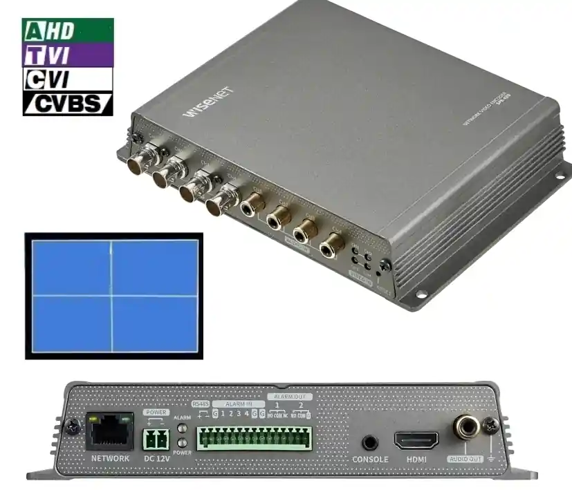 Online Kaufen 4-fach BNC Video Encoder mit LAN IP Videoserver Audio-OUT-INP samt HDMI 4-fach Quadprozessor