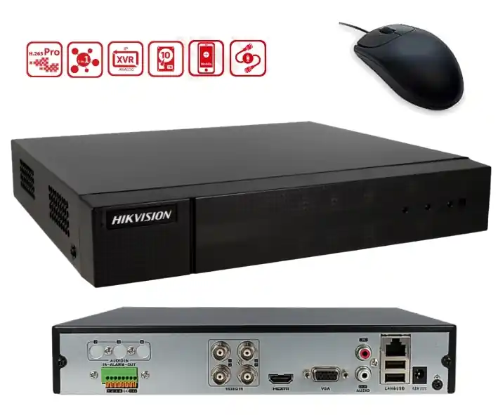 6Kanal DVR Rekorder 5in1 4x BNC AHD TVI CVI und 2xIP-Kanal Analog Onvif APP Alarmeingang Preisknaller