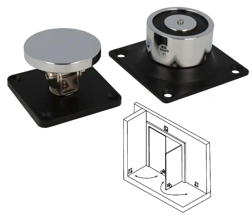 Geld-Zurück-Garantie Elektrischer Türhalter bis 50Kg Haltekraft 12V 24V Elektromagnet Haltemagnet