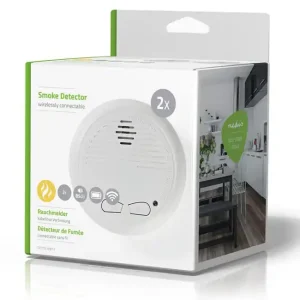 Funk Rauchmelder 433Mhz vernetzbar mit wechselbarer Batterie 2er Pack Schnäppchen