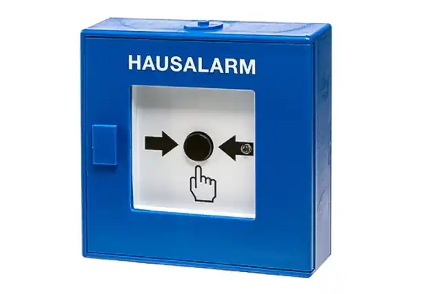 Hausalarm Alarmtaster BLAU EN60849 125x125x37mm Handmelder Mega-Angebot