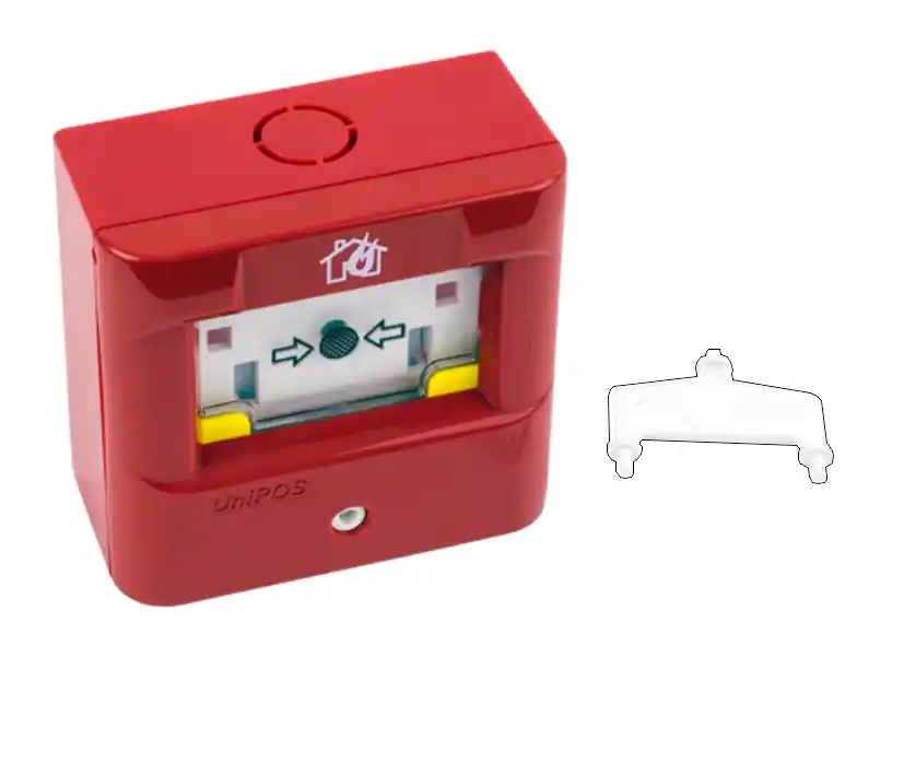 Hausalarm Alarmtaster Feuer Brand ROT EN54-11 98x98x50mm IP40 Handfeuermelder Finale Aktion