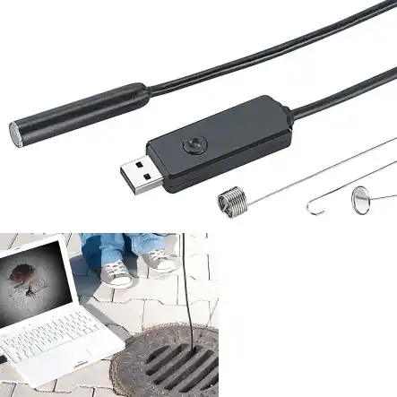 Kostenloser Versand HD USB Kamera Endoskop mit LED Licht und 7m Kabel Inspektionskamera APP für Handy