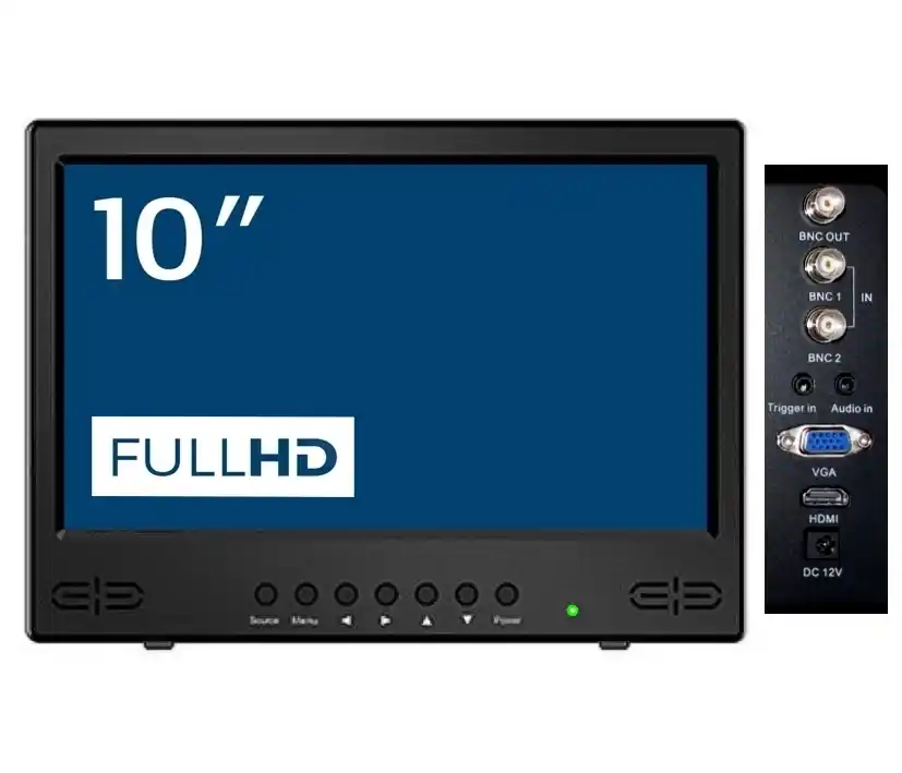 Hybrid Monitor 255mm 10zoll mit 1xHDMI 1xVGA 2xBNC CVBS Audio-Input Vesa75 Sonderangebot