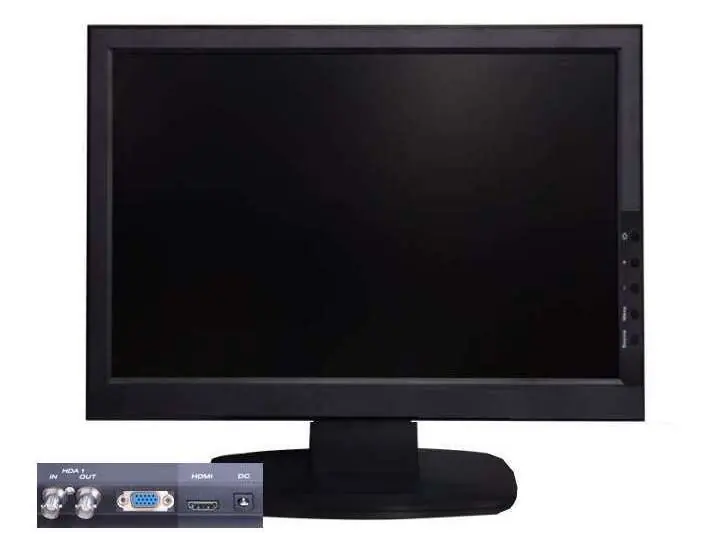 Neu Im Sortiment Hybrid Monitor 495mm 19,5zoll mit BNC Konverter für CVBS und HDMI VGA 12V INP
