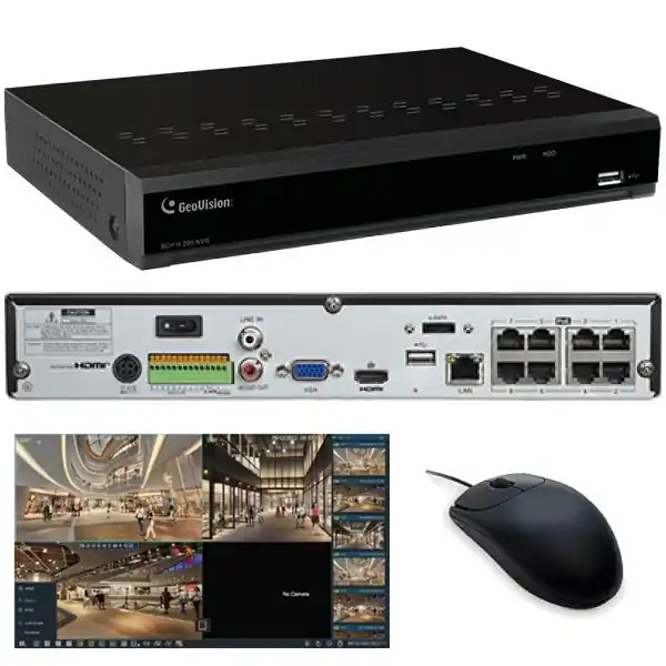 IP NVR 8-Kanal Recorder mit 2TB HDD Videoserver RNVRL810 mit HDMI VGA PoE Maus bis 4K Heißes Angebot