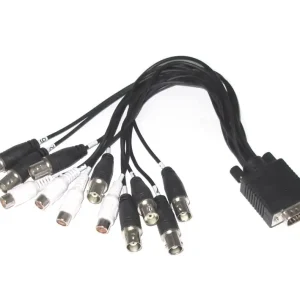 Kabel BNC VGA Kabelpeitsche DVX08A für Geovision Kamerasteckplatinen 8xVideo-BNC 4xAudio-Cinch K1-8 Sofort Bestellen
