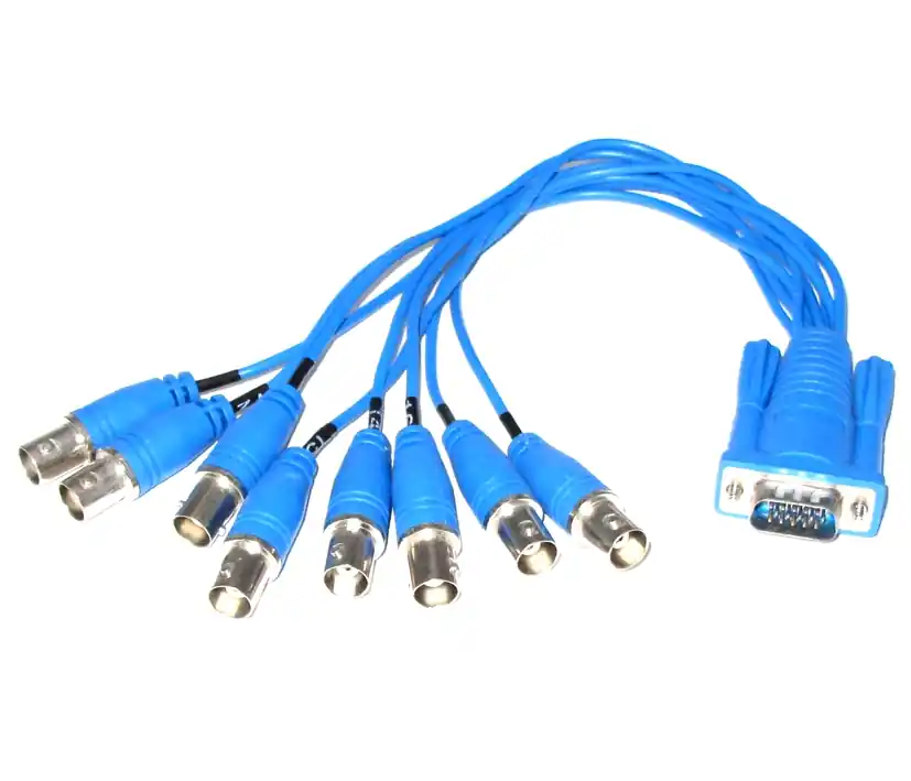 Mengenrabatt Kabel BNC VGA Kabelpeitsche DVX16 für Geovision Kamerasteckplatinen 8xVideo-BNC K9-16 Blau