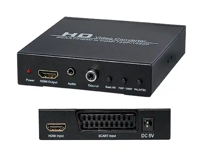 Medienkonverter Scart auf HDMI Umwandler Konverter Analog auf Digital Expressversand