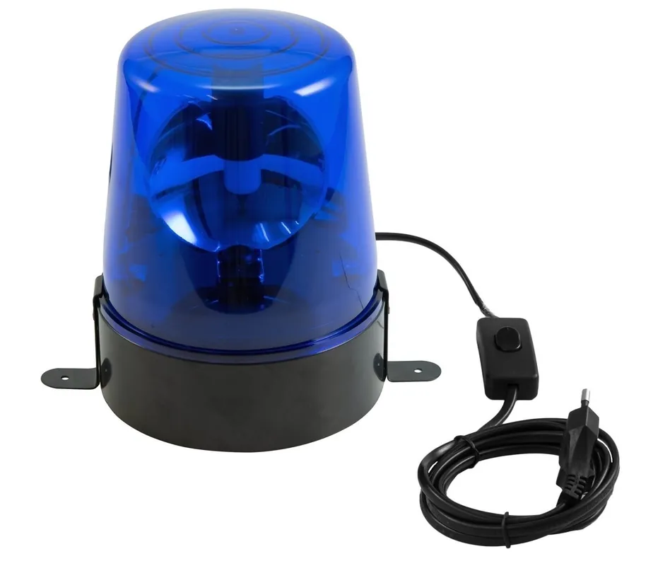 Polizeilicht Alarmlicht BLAU 230V Drehlicht mit 230V LED Birne Meistverkauft