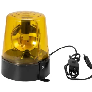 Polizeilicht Alarmlicht GELB 230V Drehlicht mit 230V LED Birne Finale Aktion