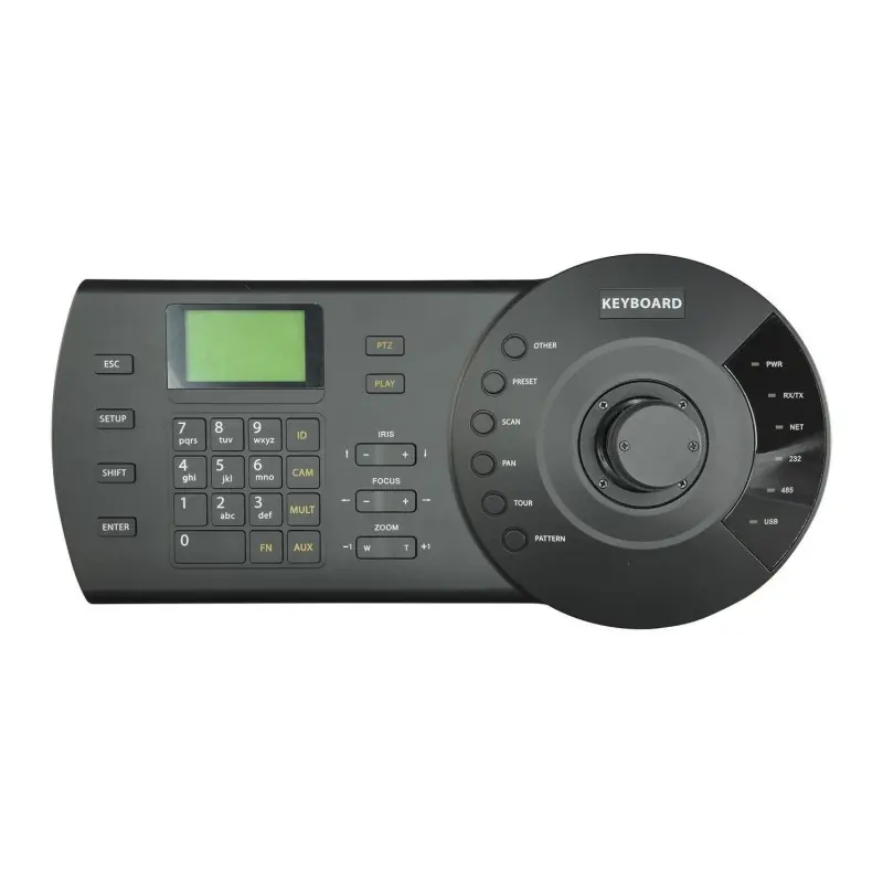 PTZ Bedienpult für RJ45 LAN IP und RS485 mit LCD Display und Joystick Schneller Versand