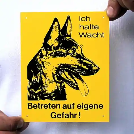 Schild Wachhund Warnschild Kostenloser Versand