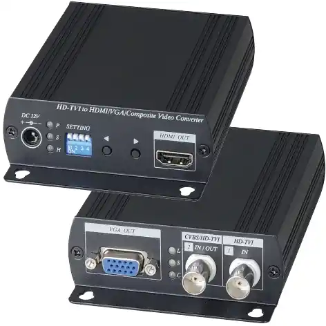 Ausverkauf Signalkonverter TVI CVI AHD auf HDMI VGA Konverter mit CVBS BNC