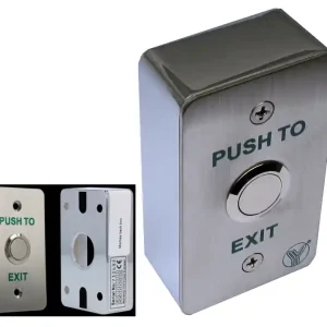 Sonderangebot Türöffnertaste EXIT Knopf mit Edelstahl AP-Gehäuse für Elektrischer Türhalter Türöffner Elektromagnete usw