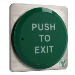 Türöffnertaste EXIT Knopf mit Edelstahlplatte 86x86mm für Elektrischer Türhalter Türöffner Elektromagnete usw Mengenrabatt