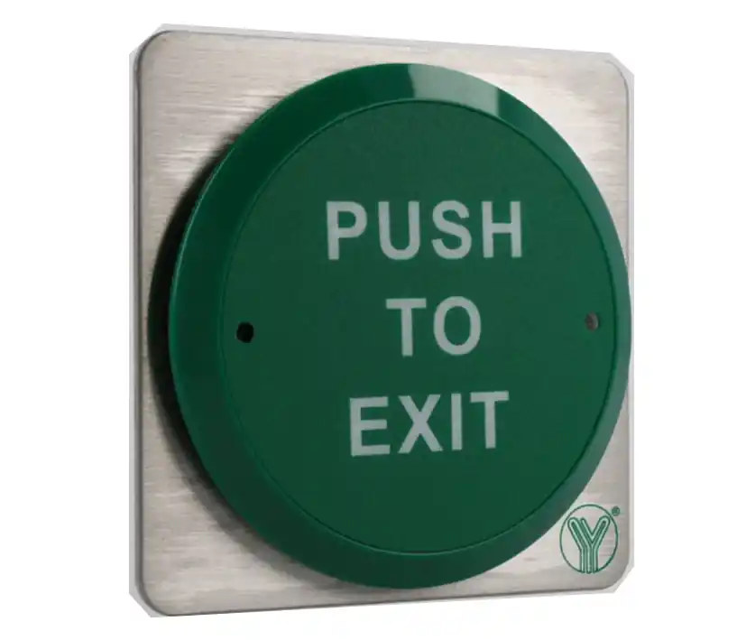 Türöffnertaste EXIT Knopf mit Edelstahlplatte 86x86mm für Elektrischer Türhalter Türöffner Elektromagnete usw Mengenrabatt