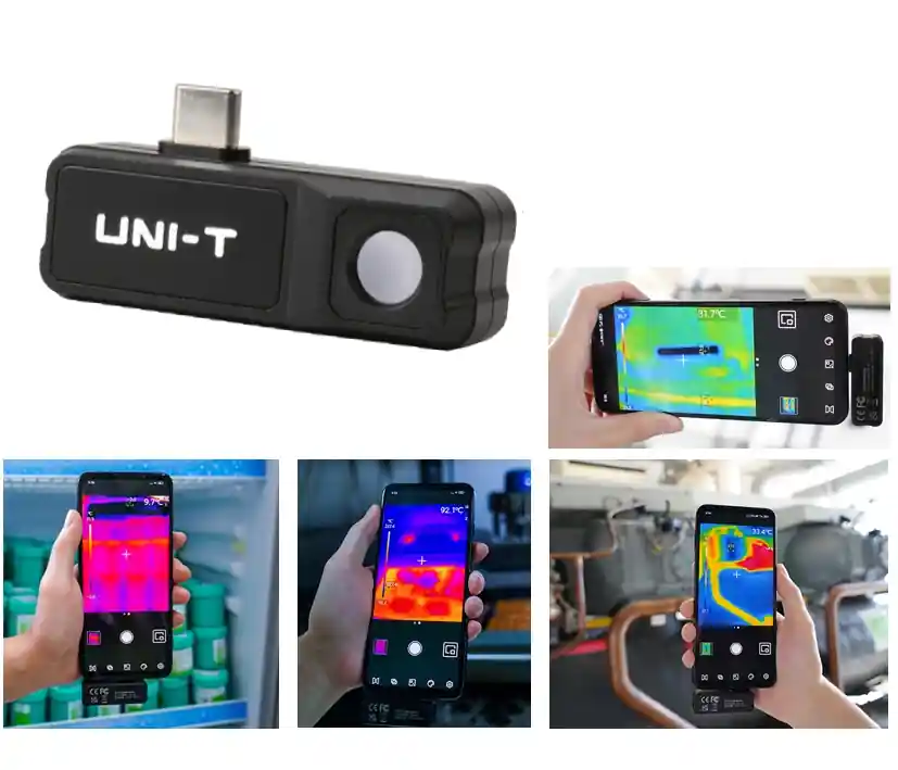Wärmebildkamera für Smartphone Android APP USB-C Micro-USB Messereich -20 bis 400°C UTI120M Original