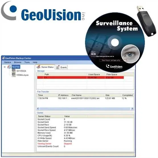 Zusatzsoftware Geovision GV Backup Center Finale Aktion