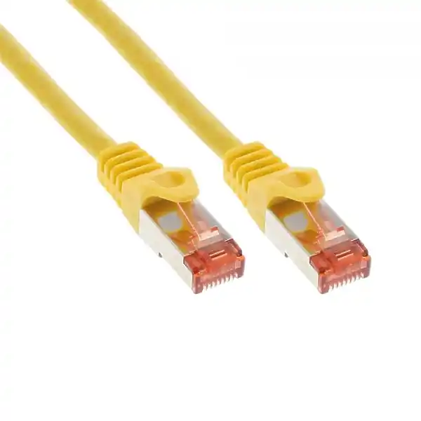 Neu Im Sortiment 0,25m LAN Kabel Cat6 Patchkabel Gelb PIMF SFTP