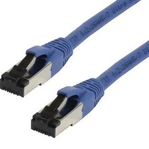 Neu Im Sortiment 0,25m LAN Kabel Cat8 Patchkabel PIMF CAT-8.1 bis 40GB Blau