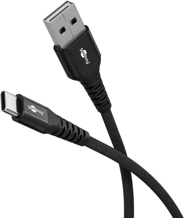 Solange Der Vorrat Reicht 0,5m USB-C Kabel Anschlusskabel USB-C auf USB-A Metallstecker Textilummantelung bis 3A 60W