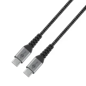 0,5m USB-C Kabel Anschlusskabel USB-C auf USB-C Metallstecker Textilummantelung bis 3A 60W Meistverkauft