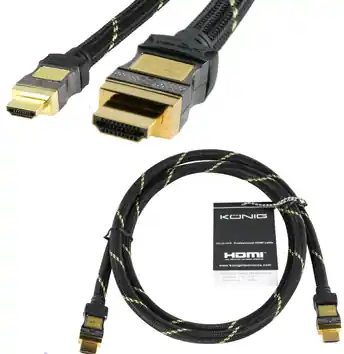 Begrenztes Angebot 0,75m HDMI Kabel HighSpeed Textilmantel HighEnd