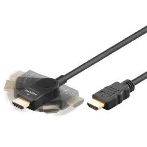 1,5m HDMI Kabel Stecker auf Stecker 180grad winkelbar Kostenfreie Lieferung