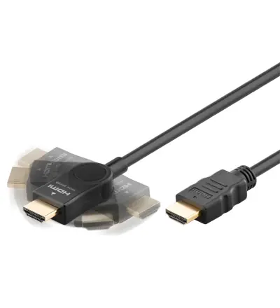 1,5m HDMI Kabel Stecker auf Stecker 180grad winkelbar Kostenfreie Lieferung