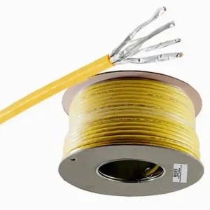 Kostenloser Versand 100m LAN Kabel Cat7A+ PIMF S/FTP geschirmt Verlegekabel Gelb