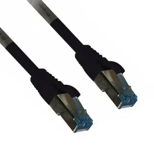 10m PUR LAN Kabel Cat6a PiMF Patchkabel 4x2 SFTP Schwarz Highlight