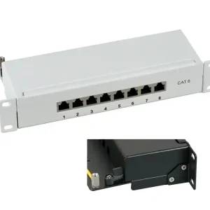 Top-Seller 10zoll Patchpanel CAT6 Patchfeld 8xRJ45 LSA Panel Auflegefeld