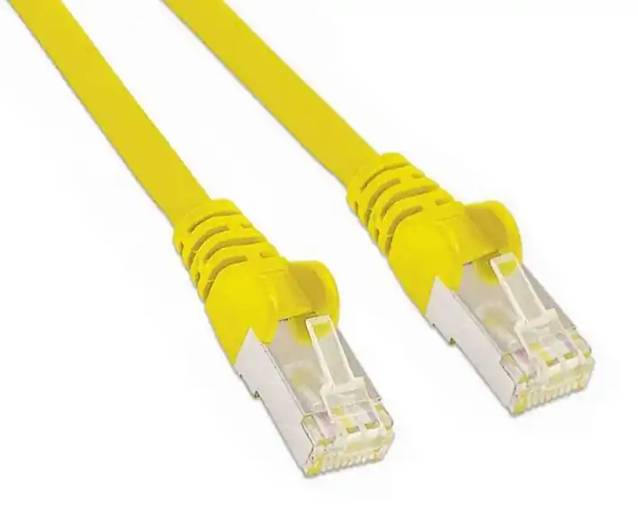 1m LAN Kabel Cat6A Patchkabel Gelb PIMF 1GB 10GB SFTP Neu Im Sortiment