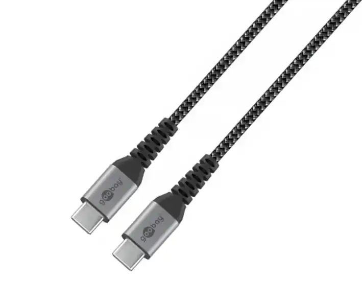 Meistverkauft 1m USB-C Kabel Anschlusskabel USB-C auf USB-C Metallstecker Textilummantelung bis 3A 60W