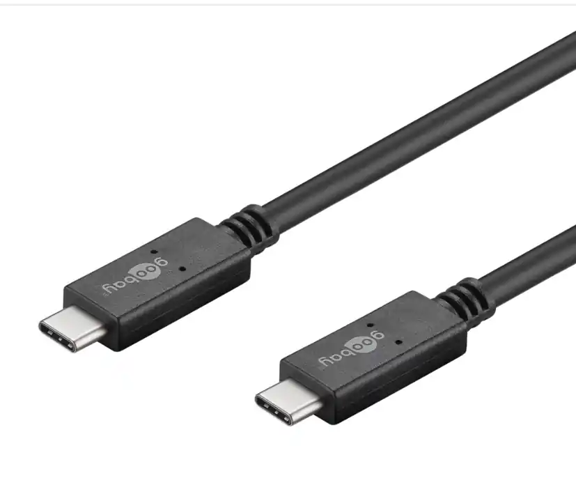 Nur Heute 1m USB-C Kabel Anschlusskabel USB-C auf USB-C Stecker bis 5A und 100W Leistung