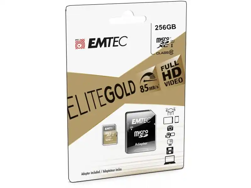256GB SD Karte Micro SDXC Speicherkarte GOLD mit SD-Adapter Class10 Neue Ware
