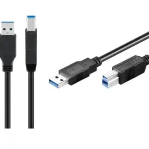 Im Trend 2m USB-Kabel USB3 USB-A zu USB-B Stecker Druckerkabel Scannerkabel NAS-Kabel