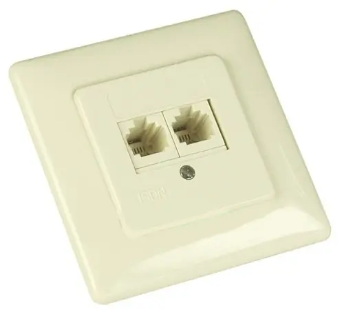2x RJ45 Unterputz Dose getrennt durchverdrahtet Beige Expressversand
