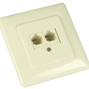 2x RJ45 Unterputz Dose ohne Widerstand 1zu1 parallel durchverdrahtet Beige Schneller Versand