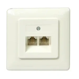 2x RJ45 Unterputz Dose ohne Widerstand 1zu1 parallel durchverdrahtet Weiss Online Kaufen
