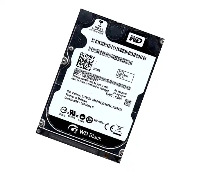 320GB Festplatte SATA mit 7200Umin 16MB Cache HDD 2,5zoll WD3200BEKT Geld-Zurück-Garantie