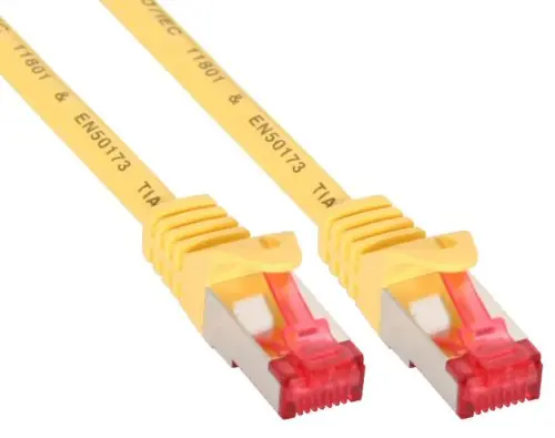 5m LAN Kabel Cat6 Patchkabel Gelb PIMF SFTP Neue Ware