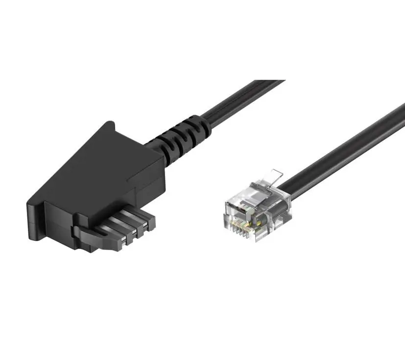 6m TAE Kabel TAE-F auf RJ11 Westernstecker 6-4 Telekom und Siemens Geräte Kostenfreie Lieferung