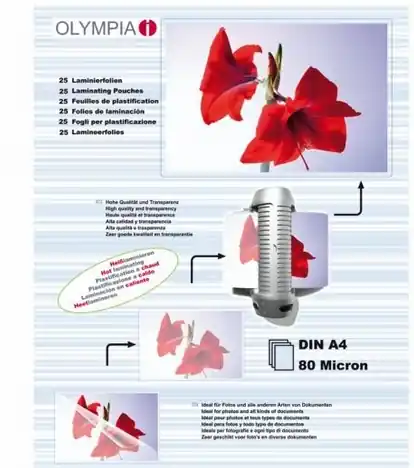 A4 Laminierfolien 25-Stück 80micron Schneller Versand