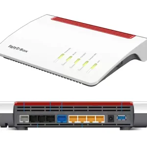Markenprodukt AVM FRITZ!Box 7590 WLAN Router mit Modem Refurbished integriertes Modem VDSL, ADSL 2.4GHz, 5GHz 2533MBit/s