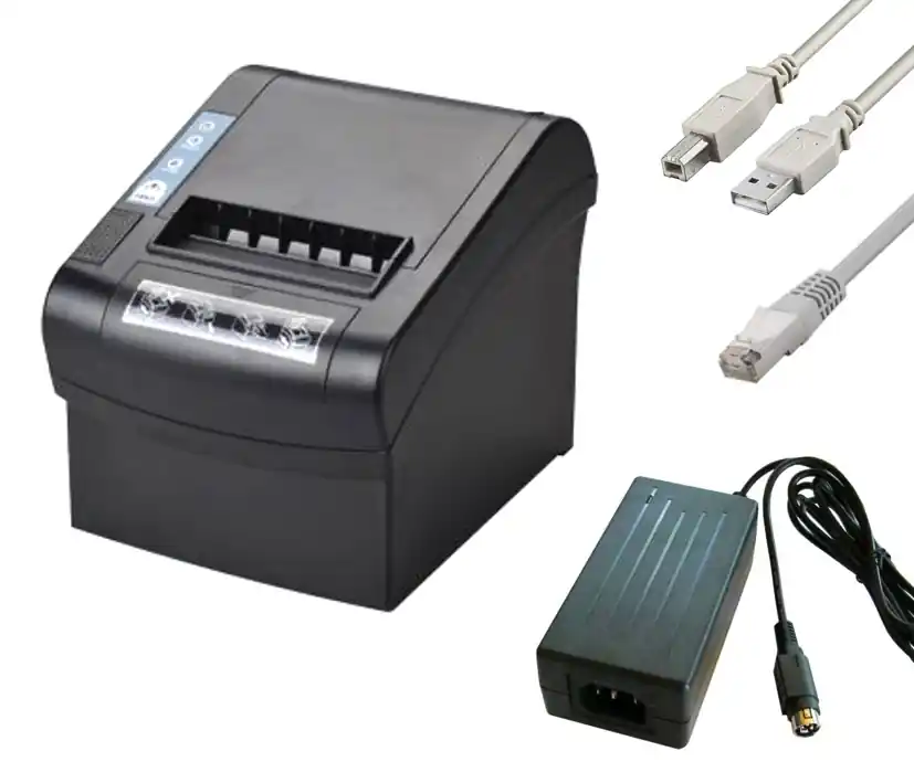 Top-Qualität Bondrucker Kassendrucker USB LAN RS232 Anschluss inkl Netzteil für 48-80mm Thermopapier