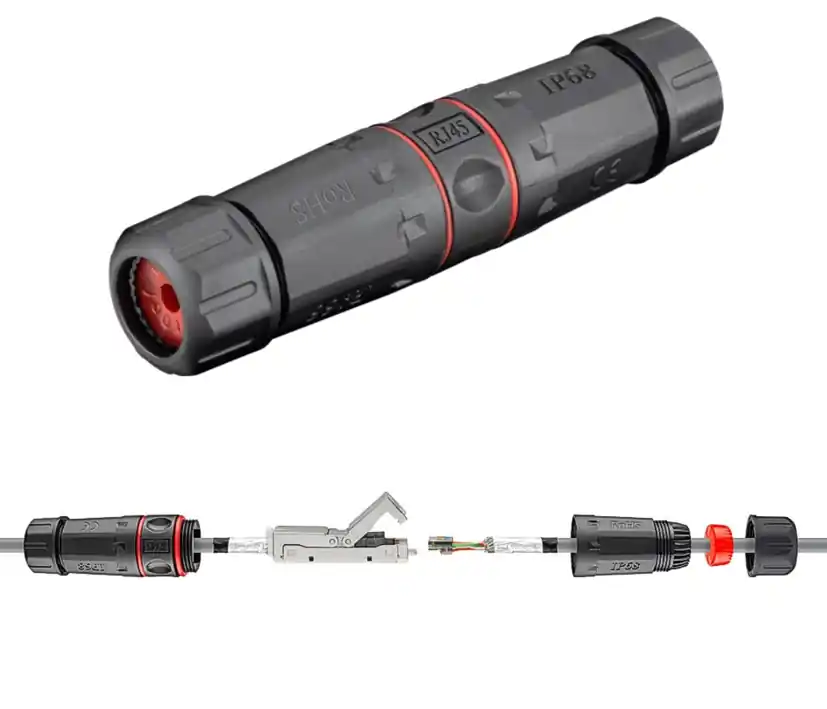 CAT6 IP68 LAN Verbinder LSA-LSA Adapter STP geschirmt Kostenfreie Lieferung